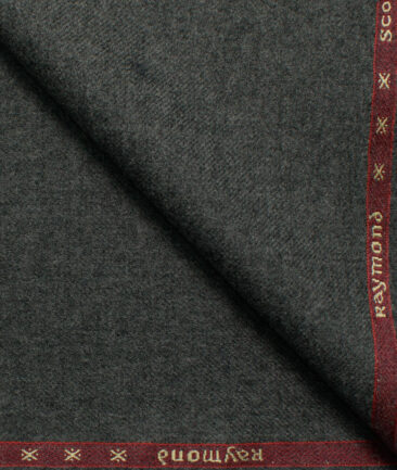 Raymond Men's Wool Solids Fine 2.20 Meter Unstitched Tweed Jacketing & Blazer Fabric (Worsted Grey)