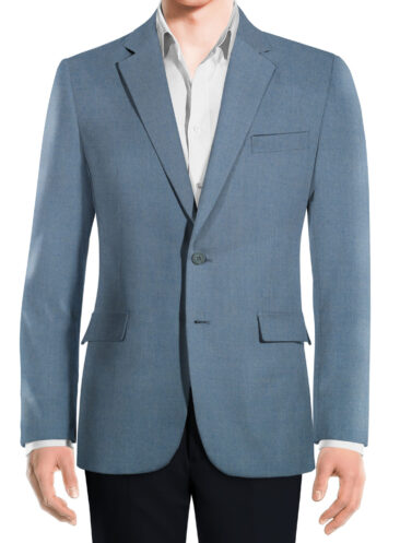 Raymond Men's Wool Solids Medium 2.20 Meter Unstitched Tweed Jacketing & Blazer Fabric (Sky Blue)