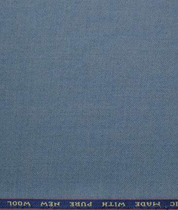 Raymond Men's Wool Solids Medium 2.20 Meter Unstitched Tweed Jacketing & Blazer Fabric (Sky Blue)