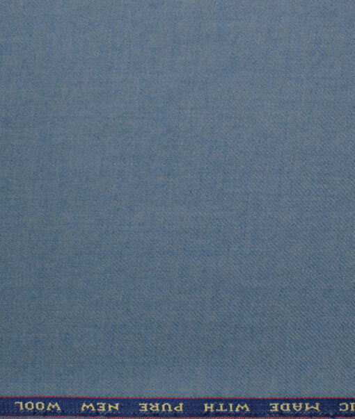 Raymond Men's Wool Solids Medium 2.20 Meter Unstitched Tweed Jacketing & Blazer Fabric (Sky Blue)