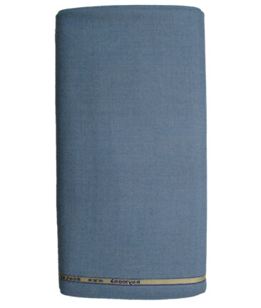 Raymond Men's Wool Solids Medium 2.20 Meter Unstitched Tweed Jacketing & Blazer Fabric (Sky Blue)
