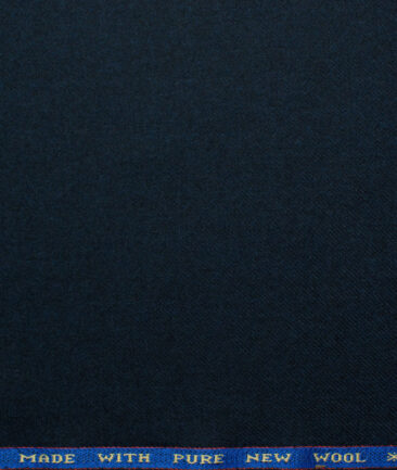 Raymond Men's Wool Solids Fine 2.20 Meter Unstitched Tweed Jacketing & Blazer Fabric (Dark Blue)