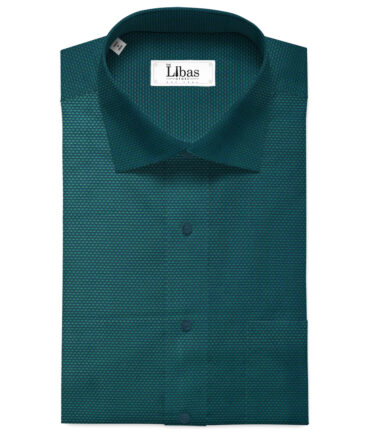 Arvind Men's Giza Cotton Structured 2.25 Meter Unstitched Shirting Fabric (Blue)