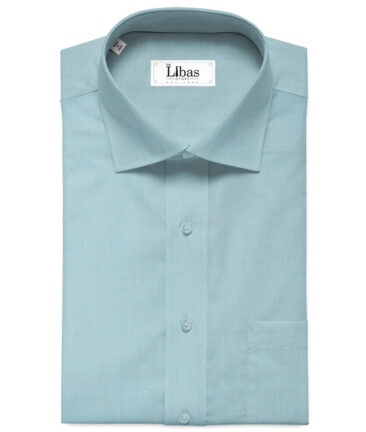 Arvind Men's  Superfine Cotton Structured 2.25 Meter Unstitched Shirting Fabric (Arctic Blue)