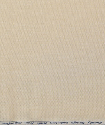 Arvind Men's  Superfine Cotton Structured 2.25 Meter Unstitched Shirting Fabric (Beige)
