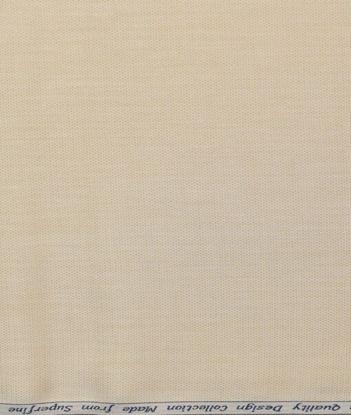 Arvind Men's  Superfine Cotton Structured 2.25 Meter Unstitched Shirting Fabric (Beige)