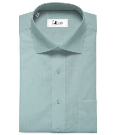 Arvind Men's  Superfine Cotton Structured 2.25 Meter Unstitched Shirting Fabric (Mint Green)
