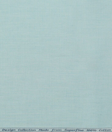 Arvind Men's  Superfine Cotton Structured 2.25 Meter Unstitched Shirting Fabric (Mint Green)