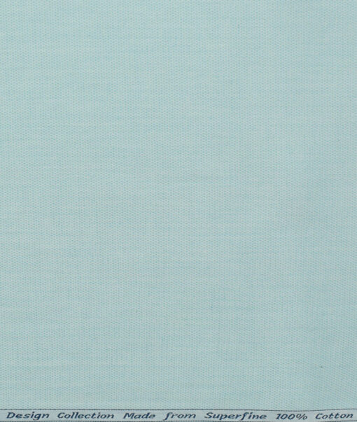 Arvind Men's  Superfine Cotton Structured 2.25 Meter Unstitched Shirting Fabric (Mint Green)
