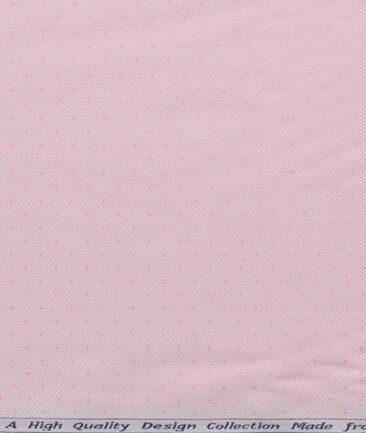 Arvind Men's  Superfine Cotton Structured 2.25 Meter Unstitched Shirting Fabric (Pink)