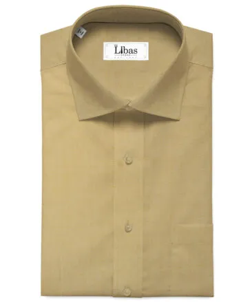 Arvind Men's  Superfine Cotton Structured 2.25 Meter Unstitched Shirting Fabric (Yellow)