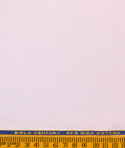 Birla Century Men's Giza Cotton 60's Structured Unstitched Shirting Fabric (Pink)