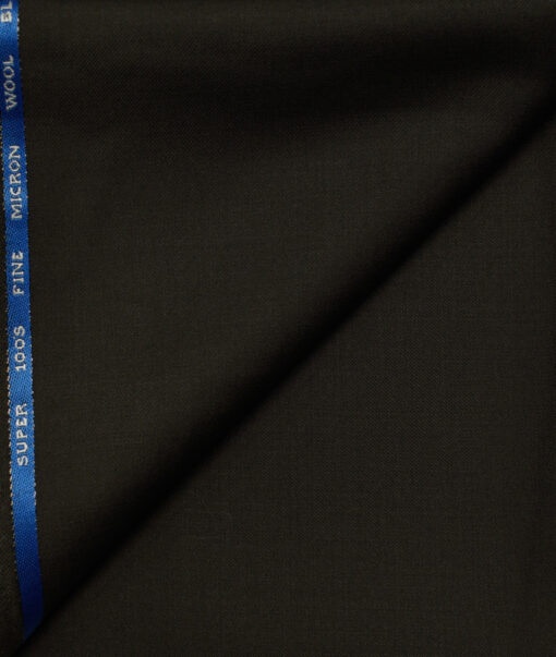 J.Hampstead Men's Wool Solids Super 100's1.30 Meter Unstitched Trouser Fabric (Dark Green)