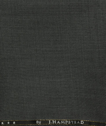 J.Hampstead Men's Wool Structured Super 100's1.30 Meter Unstitched Trouser Fabric (Grey)