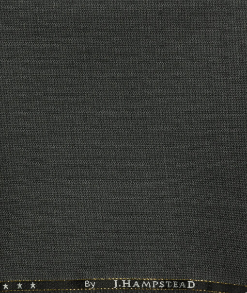 J.Hampstead Men's Wool Structured Super 100's1.30 Meter Unstitched Trouser Fabric (Grey)