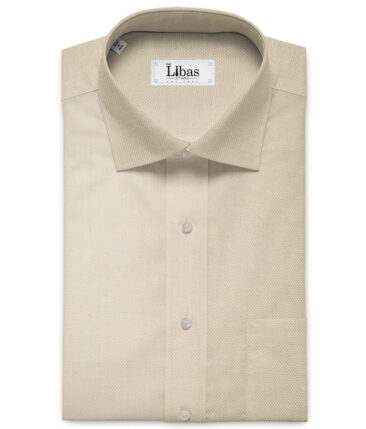 Raymond Men's Premium Cotton Structured Unstitched Shirting Fabric (Beige)