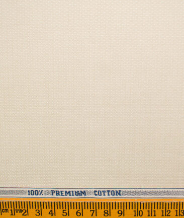 Raymond Men's Premium Cotton Structured Unstitched Shirting Fabric (Beige)