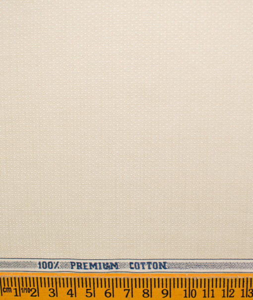 Raymond Men's Premium Cotton Structured Unstitched Shirting Fabric (Beige)