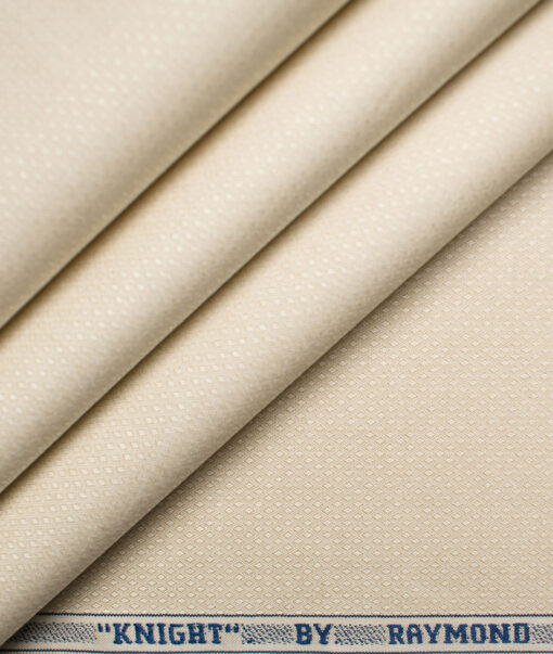 Raymond Men's Premium Cotton Structured Unstitched Shirting Fabric (Beige)