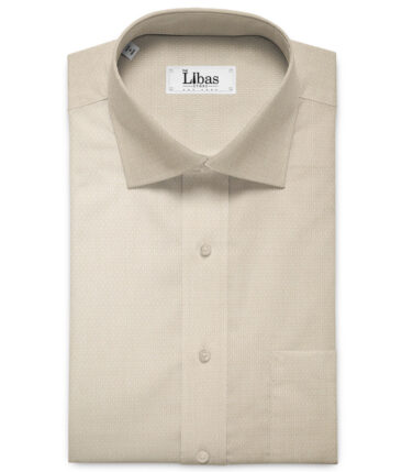 Raymond Men's Premium Cotton Structured Unstitched Shirting Fabric (Beige)