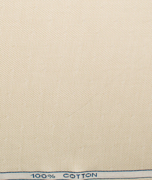 Raymond Men's Premium Cotton Structured Unstitched Shirting Fabric (Beige)