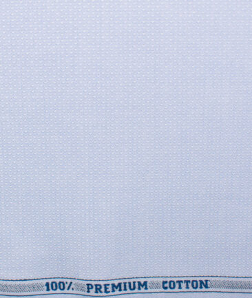 Raymond Men's Premium Cotton Structured Unstitched Shirting Fabric (Sky Blue)