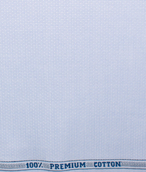 Raymond Men's Premium Cotton Structured Unstitched Shirting Fabric (Sky Blue)
