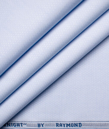 Raymond Men's Premium Cotton Structured Unstitched Shirting Fabric (Sky Blue)