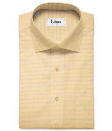 Raymond Men's Premium Cotton Structured Unstitched Shirting Fabric (Yellow)