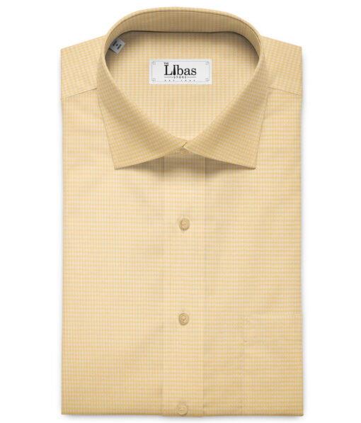 Raymond Men's Premium Cotton Structured Unstitched Shirting Fabric (Yellow)