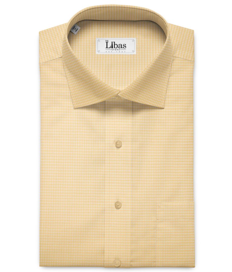Raymond Men's Premium Cotton Structured Unstitched Shirting Fabric (Yellow)