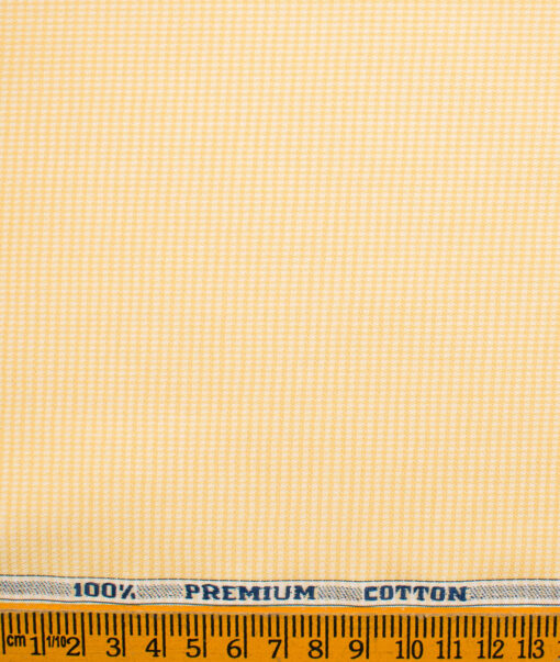 Raymond Men's Premium Cotton Structured Unstitched Shirting Fabric (Yellow)