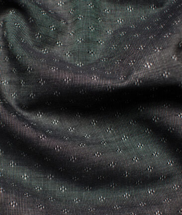Raymond Men's Premium Cotton Self Design Unstitched Shirting Fabric (Dark Grey)
