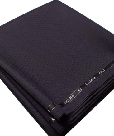 Cadini Men's  Wool Structured Super 90's 1.30 Meter Unstitched Trouser Fabric (Dark Wine)