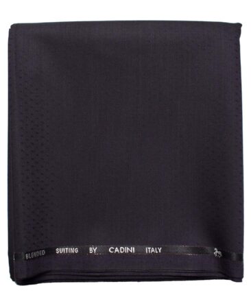 Cadini Men's  Wool Structured Super 90's 1.30 Meter Unstitched Trouser Fabric (Dark Wine)