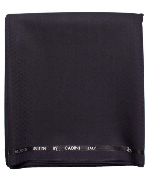 Cadini Men's  Wool Structured Super 90's 1.30 Meter Unstitched Trouser Fabric (Dark Wine)