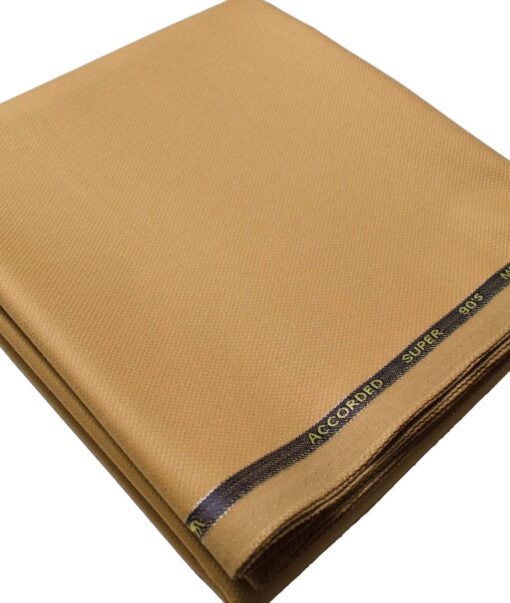 Cadini Men's  Wool Structured Super 90's 1.30 Meter Unstitched Trouser Fabric (Canary Yellow)