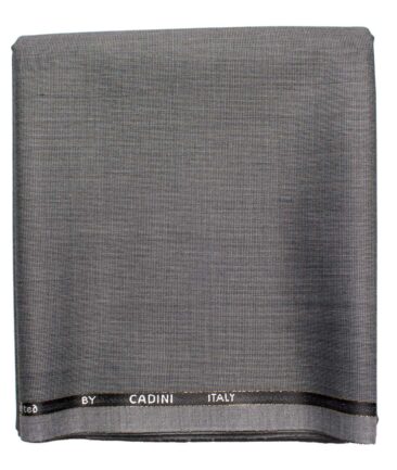 Cadini Men's  Wool Self Design Super 110's 1.20 Meter Unstitched Trouser Fabric (Grey)