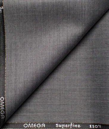 Cadini Men's  Wool Self Design Super 110's 1.20 Meter Unstitched Trouser Fabric (Grey)