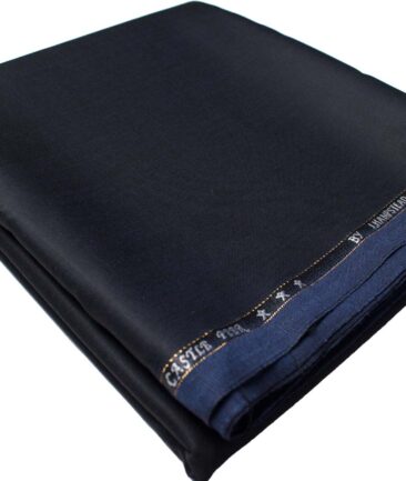J.Hampstead Men's  Wool Solids Super 100's 1.30 Meter Unstitched Trouser Fabric (Dark Navy Blue)