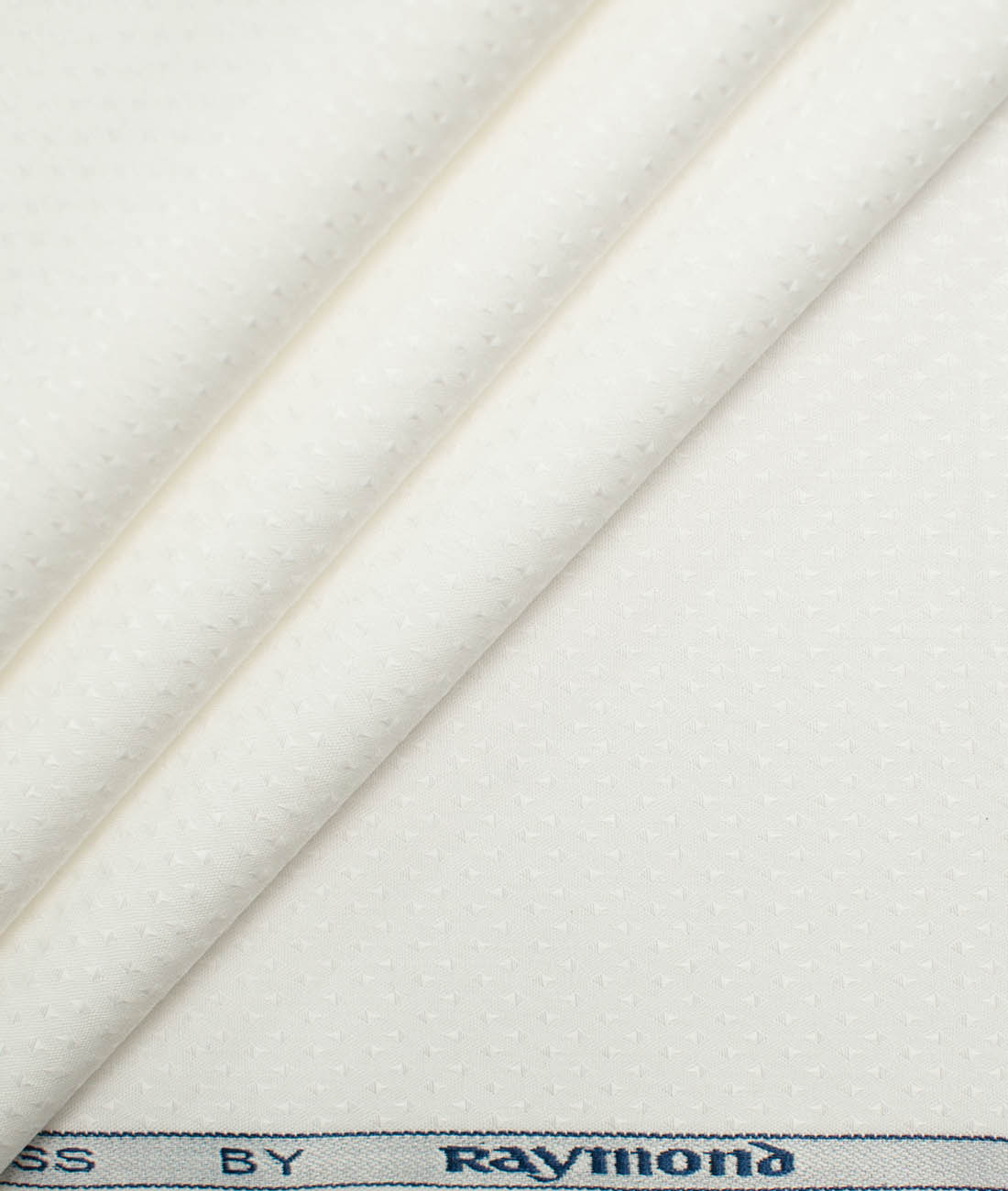 Raymond Men s Premium Cotton Self Design Unstitched Shirting Fabric White The Libas Store