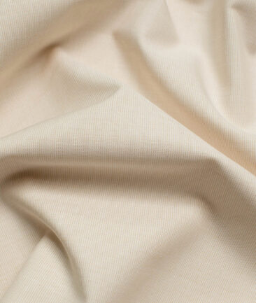 Raymond Men's Pure Cotton Solids 2.25 Meter Unstitched Shirting Fabric (Beige)