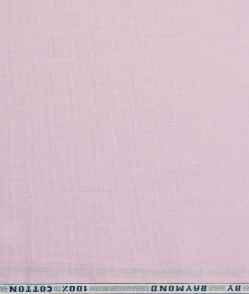 Raymond Men's Pure Cotton Solids 2.25 Meter Unstitched Shirting Fabric (Blush Pink)