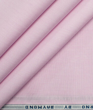 Raymond Men's Pure Cotton Solids 2.25 Meter Unstitched Shirting Fabric (Blush Pink)