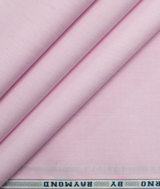 Raymond Men's Pure Cotton Solids 2.25 Meter Unstitched Shirting Fabric (Blush Pink)