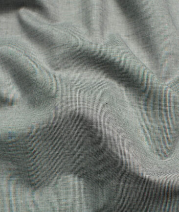 Raymond Men's Pure Cotton Solids 2.25 Meter Unstitched Shirting Fabric (Grey)