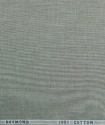 Raymond Men's Pure Cotton Solids 2.25 Meter Unstitched Shirting Fabric (Grey)