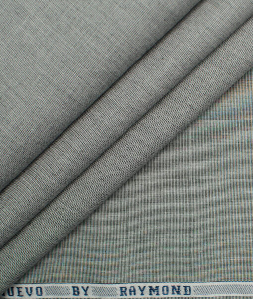 Raymond Men's Pure Cotton Solids 2.25 Meter Unstitched Shirting Fabric (Grey)