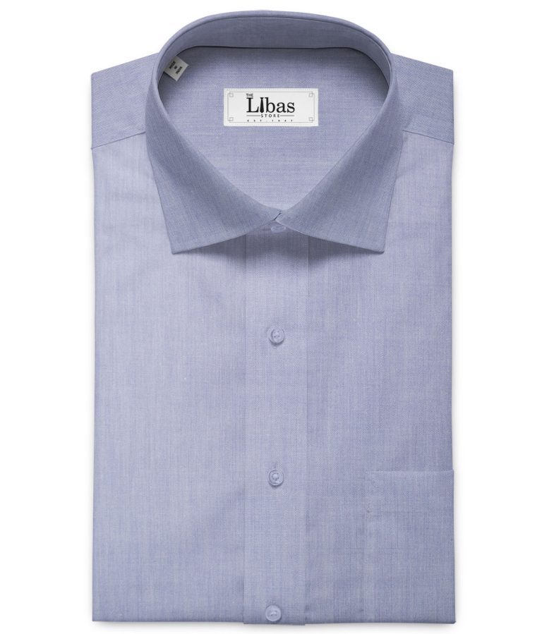 Raymond Men's Premium Cotton Solids 2.25 Meter Unstitched Shirting Fabric (Heather Purple)