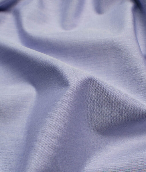 Raymond Men's Premium Cotton Solids 2.25 Meter Unstitched Shirting Fabric (Heather Purple)